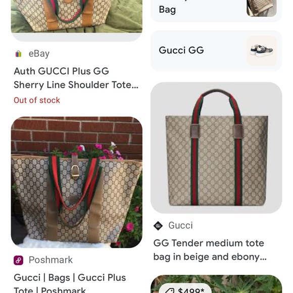 Authentic- Gucci Plus Large Vintage Tote - Picture 7 of 7